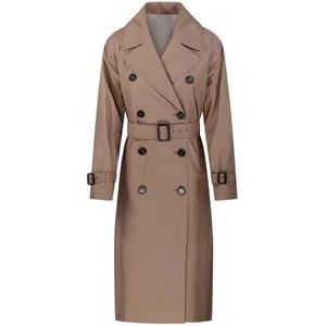 Max Mara, Dames, Mantels, Bruin, Maat: 2XS