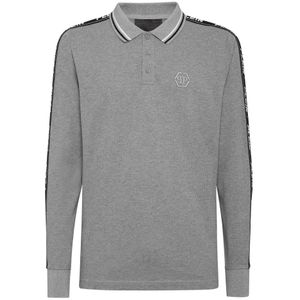 Philipp Plein, Heren, Tops, Grijs, Maat: L Katoen,