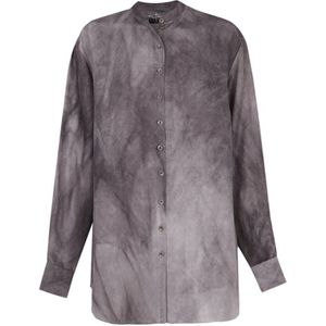 Cortana, Dames, Blouses & Shirts, Grijs, Maat: L Zijde,