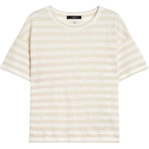 Max Mara Weekend, Dames, Tops, Beige, Maat: M Linnen,