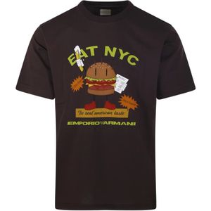 Emporio Armani, Heren, Tops, Bruin, Maat: L