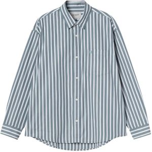 Carhartt Wip, Heren, Overhemden, Blauw, Maat: M Katoen,