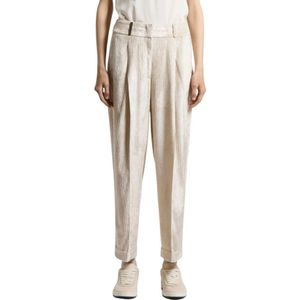 Peserico, Dames, Broeken, Beige, Maat: XS