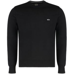 Paul & Shark, Heren, Truien, Zwart, Maat: S Wol,