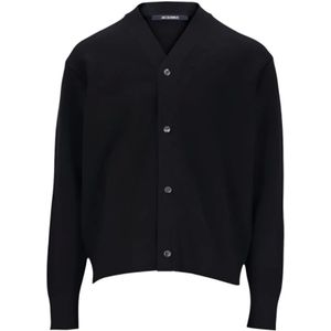 Jacquemus, Heren, Truien, Zwart, Maat: XL Wol,
