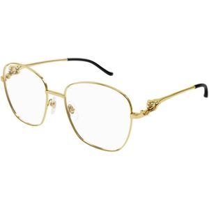 Cartier Gouden Montuur Bril , Yellow , Dames , Maat: 56 MM