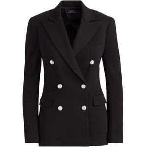 Polo Ralph Lauren, Dames, Jassen, Zwart, Maat: 2XS Leer,
