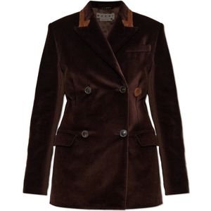 Marni, Dames, Jassen, Bruin, Maat: XS Velours,