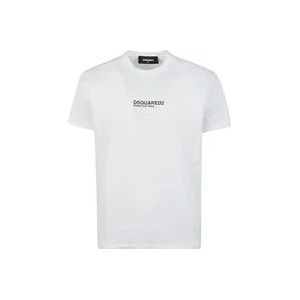 Dsquared2 Stijlvolle Mini Log Cool T-Shirt , White , Heren , Maat: 2XL