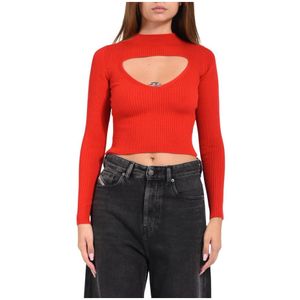 Diesel, Dames, Truien, Rood, Maat: L Wol,