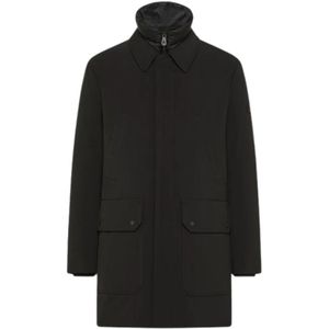 Peuterey, Heren, Mantels, Zwart, Maat: XL Poliester,