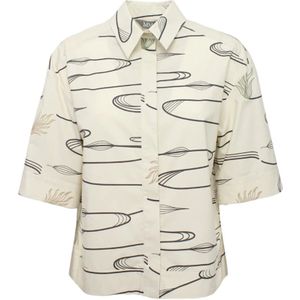 Max Mara, Dames, Blouses & Shirts, Beige, Maat: L Katoen,