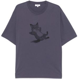 Maison Kitsuné, Heren, Tops, Blauw, Maat: XS