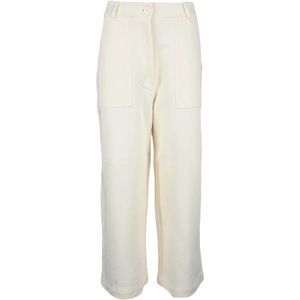 Love Moschino, Dames, Broeken, Beige, Maat: L Katoen,