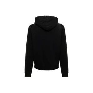 Dsquared2 Zwarte katoenen hoodie met Dan Dean-print , Black , Heren , Maat: S