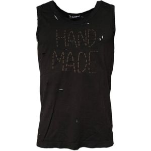 Dolce & Gabbana - Mouwloze Tanktop - Zwart - Katoen