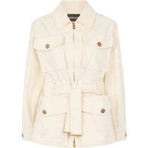 Roberto Cavalli, Dames, Jassen, Beige, Maat: 2XS Katoen,