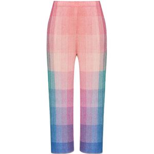 Issey Miyake, Dames, Broeken, Veelkleurig, Maat: M Poliester,