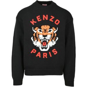 Kenzo, Heren, Truien, Zwart, Maat: L Katoen,