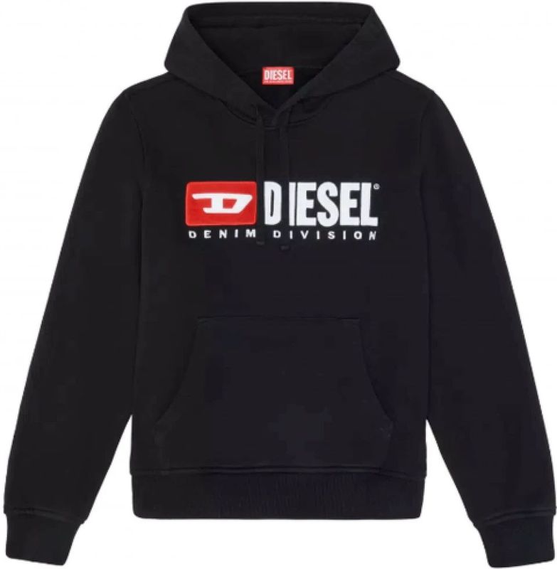 Diesel, Heren, Sweatshirts & Hoodies, Zwart, Maat: 2XL Katoen,