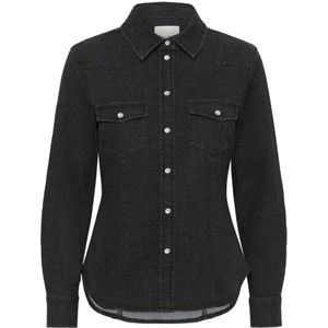Part Two, Dames, Blouses & Shirts, Zwart, Maat: S Denim,