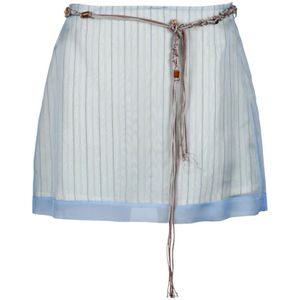 Alysi, Dames, Rokken, Blauw, Maat: M Zijde,