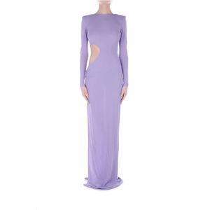 Elisabetta Franchi, Dames, Jurken, Paars, Maat: M Viscose,