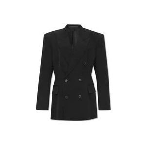 Balenciaga Dubbelrij blazer , Black , Dames , Maat: 2XS