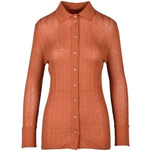 Wild Cashmere, Dames, Truien, Bruin, Maat: M Zijde,