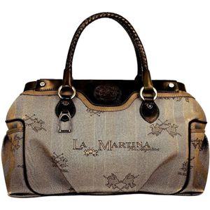 La Martina, Dames, Tassen, Beige, Maat: ONE Size Katoen,