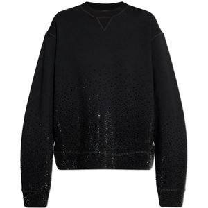 Dsquared2, Dames, Sweatshirts & Hoodies, Zwart, Maat: S Katoen,