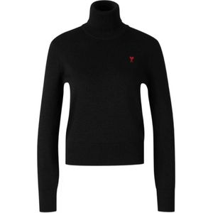 Ami Paris, Dames, Truien, Zwart, Maat: XS Wol,