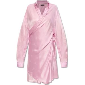 Balenciaga, Dames, Jurken, Roze, Maat: 2XS Zijde,