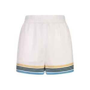 Casablanca Witte zijden tennisshorts , White , Dames , Maat: XS