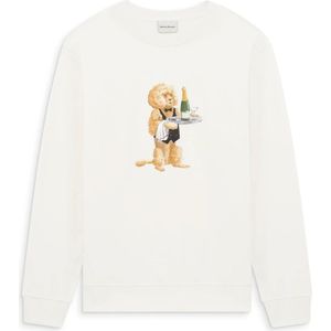 Drole de Monsieur, Heren, Sweatshirts & Hoodies, Wit, Maat: S Katoen,