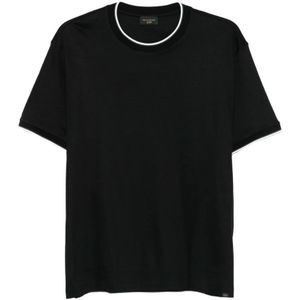 Paul & Shark, Heren, Tops, Zwart, Maat: L Katoen,