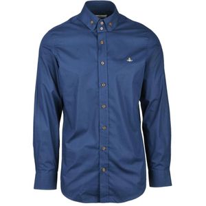 Vivienne Westwood, Heren, Overhemden, Blauw, Maat: L Katoen,
