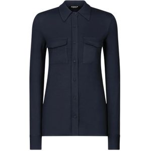 Dondup, Dames, Blouses & Shirts, Blauw, Maat: XL Leer,