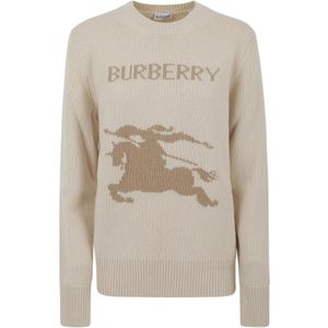 Burberry, Dames, Truien, Bruin, Maat: S Wol,