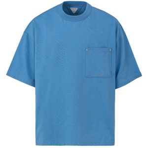Bottega Veneta, Heren, Tops, Blauw, Maat: S Katoen,