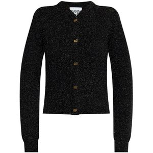 Ganni, Dames, Truien, Zwart, Maat: S Wol,