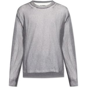 Jil Sander, Heren, Truien, Grijs, Maat: XL Katoen,