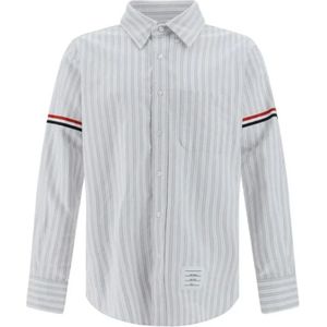 Thom Browne, Heren, Overhemden, Grijs, Maat: S