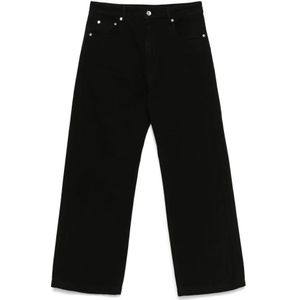 Rick Owens, Heren, Jeans, Zwart, Maat: W31 Katoen,