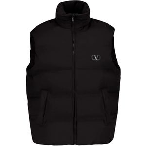 Valentino Garavani, Heren, Jassen, Zwart, Maat: XL Nylon,