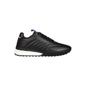 Dsquared2 Zwarte Leren Sneakers , Black , Heren , Maat: 39 EU