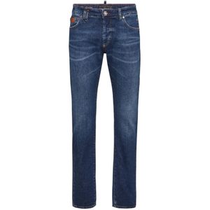 Philipp Plein, Heren, Jeans, Blauw, Maat: W31 Katoen,