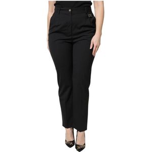 Dolce & Gabbana, Dames, Broeken, Zwart, Maat: M Wol,
