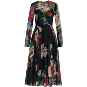 Dolce & Gabbana, Dames, Jurken, Zwart, Maat: XS Zijde,