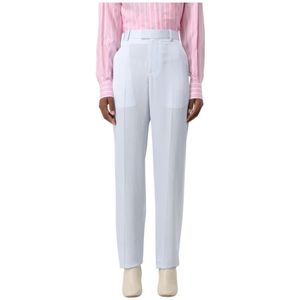Bottega Veneta, Dames, Broeken, Wit, Maat: XS Zijde,